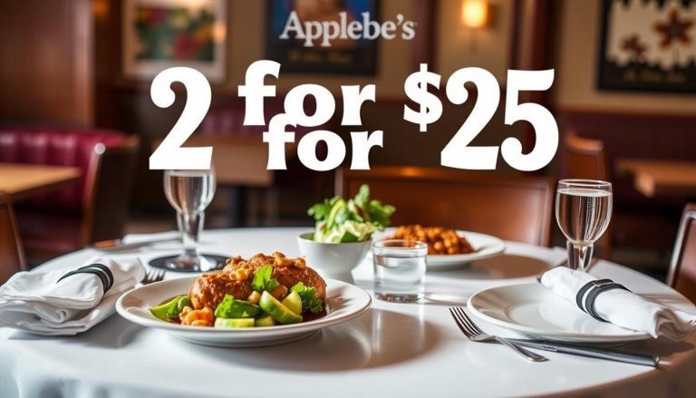 2 for $25 Applebee's Menu with Prices