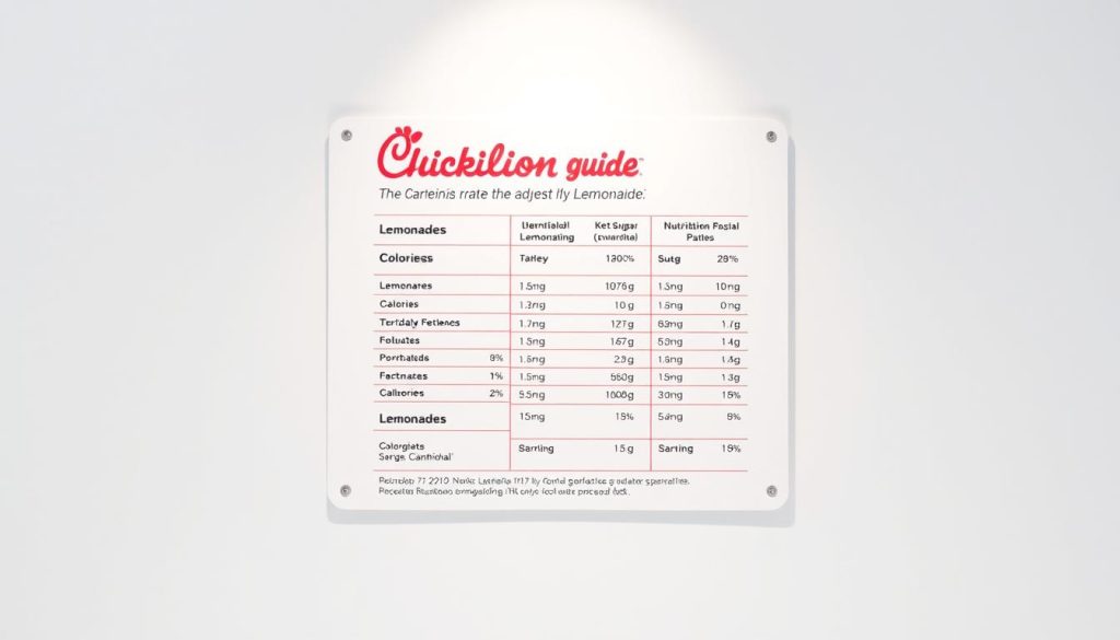 Chick fil a lemonade options nutrition guide