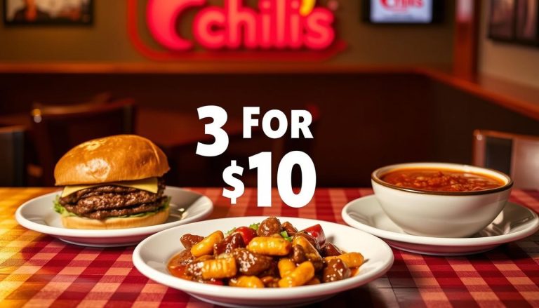 Chili's Menu Prices 3 for $10