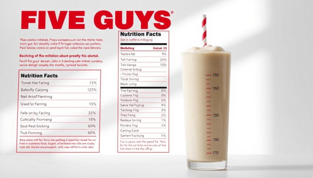 Five Guys Milkshake Nutrition Details