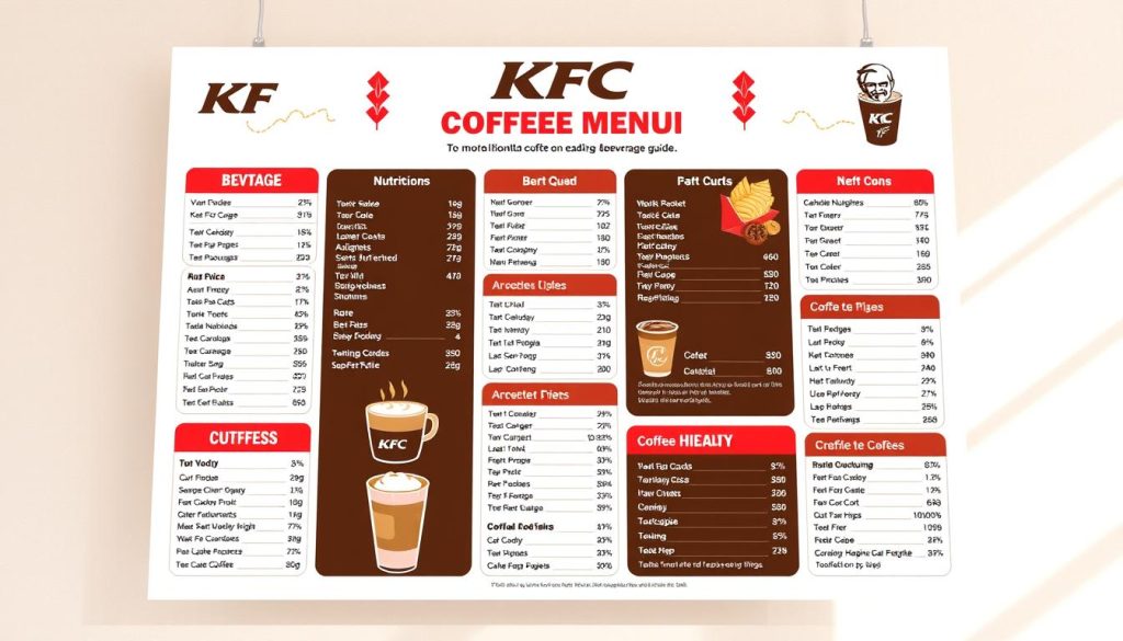 KFC Coffee Menu Nutritional Guide