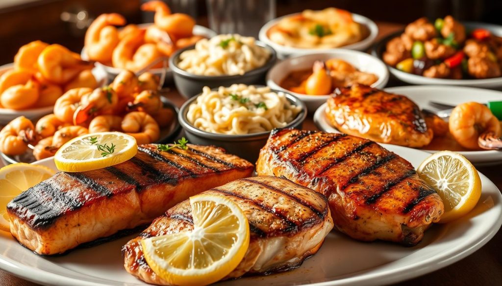 LongHorn Steakhouse Seafood and Chicken Dishes