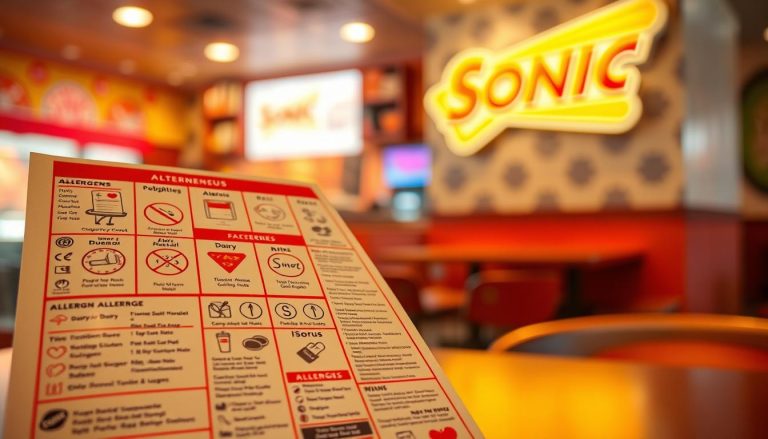 Sonic Allergen Menu