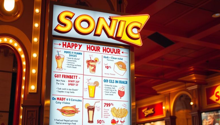 Sonic Happy Hour Menu