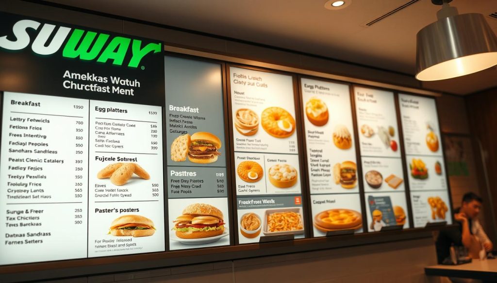 Subway Breakfast Menu Offerings