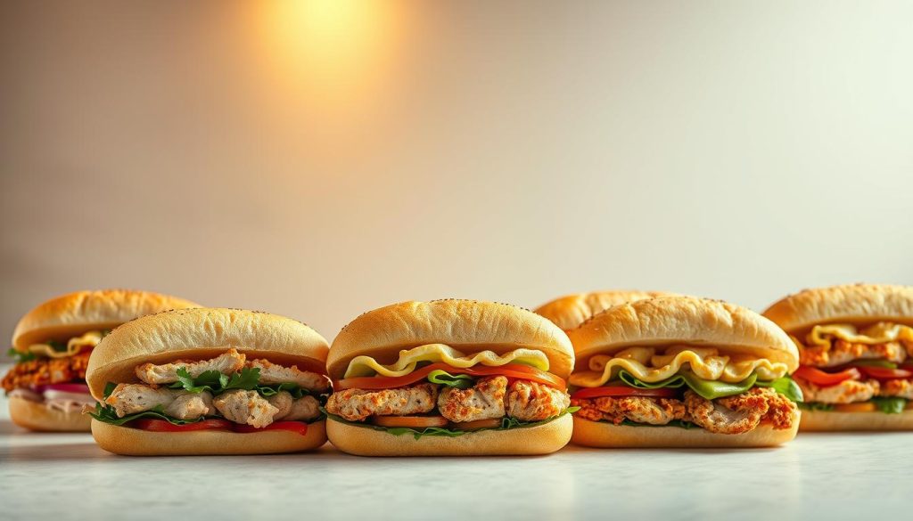 Subway Chicken Sandwich Varieties