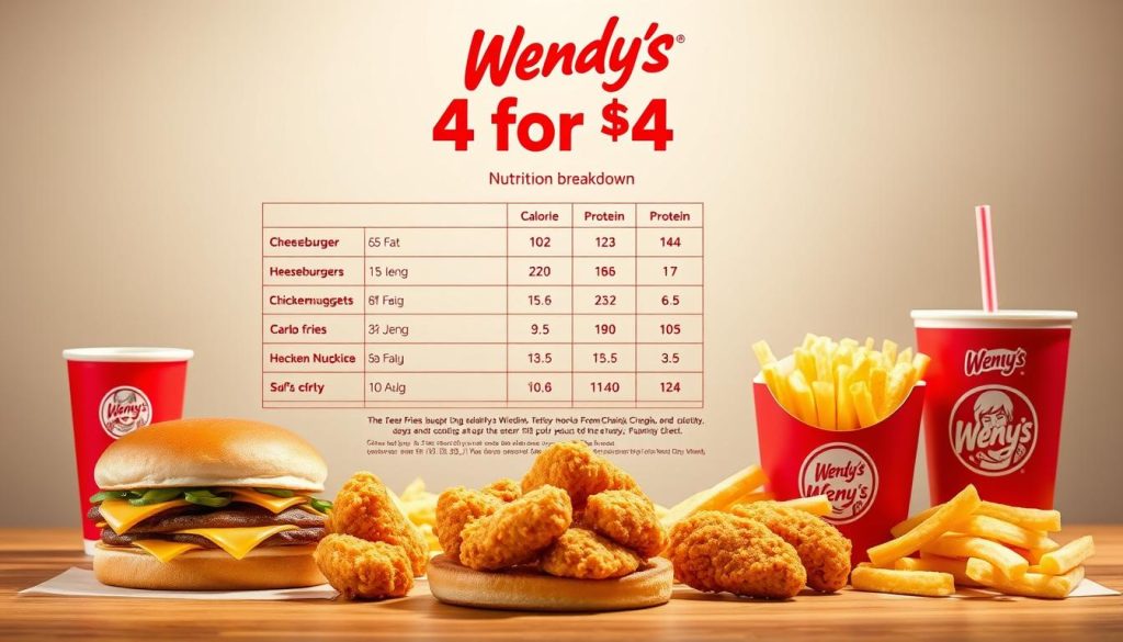 Wendy's 4 for $4 Nutritional Breakdown