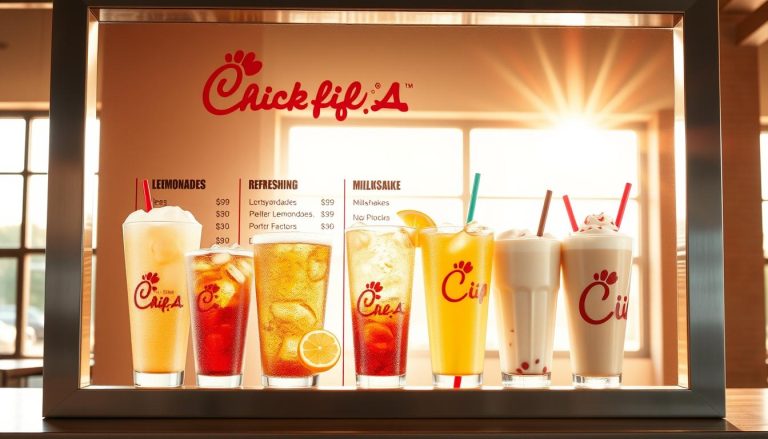 chick fil a drink menu