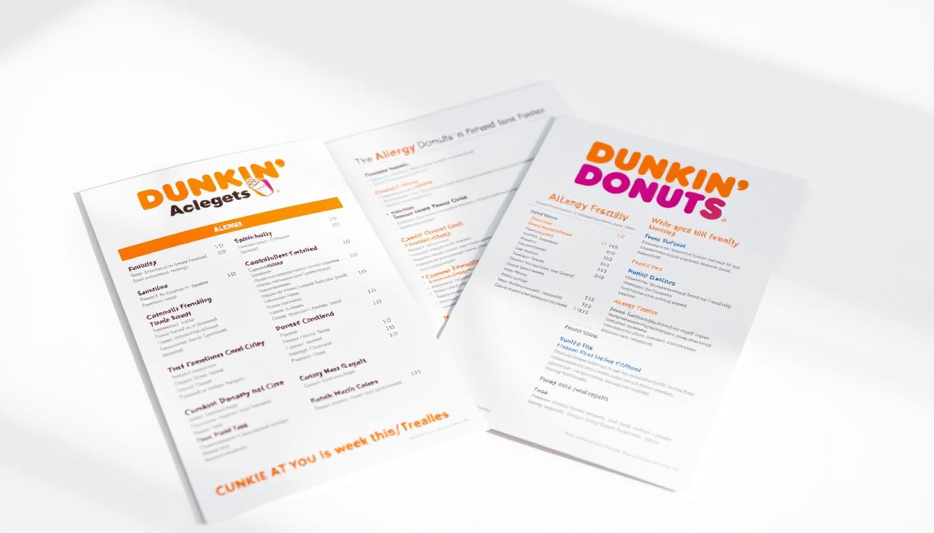 dunkin donuts allergen menu