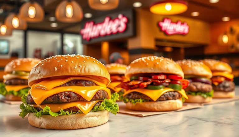 hardees burger menu