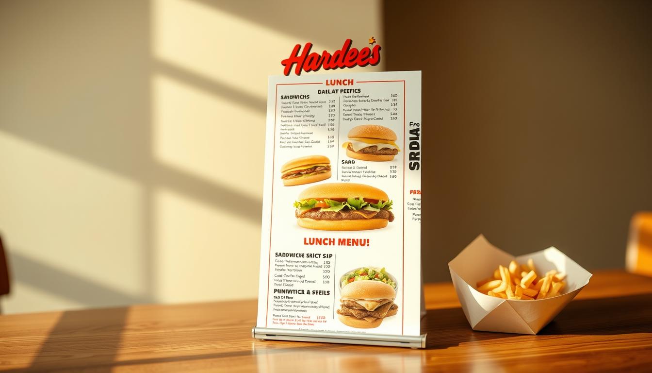 hardees lunch menu