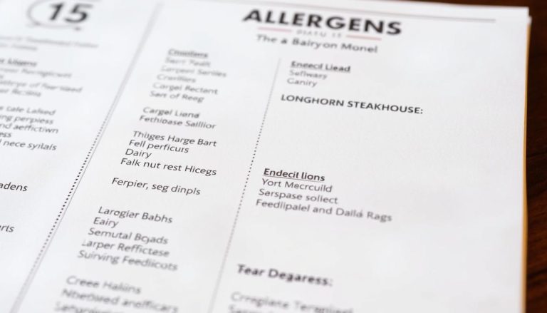 longhorn steakhouse allergen menu