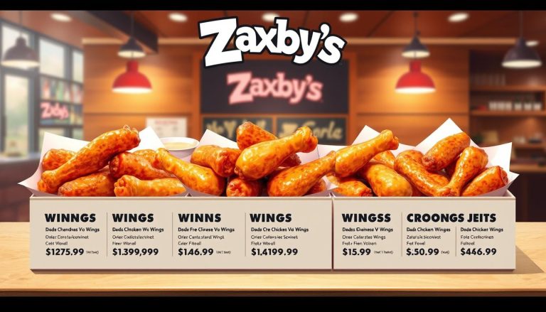 zaxby's wing menu